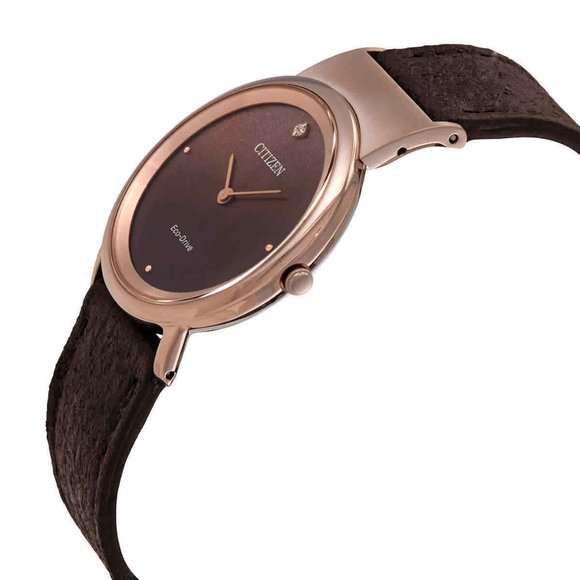 New Citizen Brown Ladies Eco Watch
